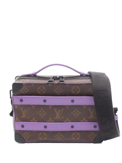 Pre-owned Louis Vuitton 2021-2025 Monogram Macassar Handle Soft Trunk Satchel In Brown