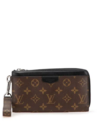 Pre-owned Louis Vuitton 2021-2025 Monogram Macassar Zippy Dragonne Wallet Long Wallets