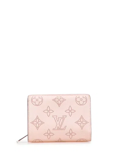 Pre-owned Louis Vuitton 2021-2025 Monogram Mahina Clea Wallet Small Wallets In Pink