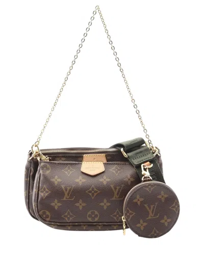 Pre-owned Louis Vuitton 2021-2025 Monogram Multi Pochette Accessoires Satchel In Brown