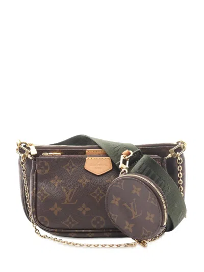 Pre-owned Louis Vuitton 2021-2025 Monogram Multi Pochette Accessoires Satchel In Brown