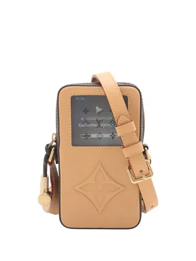 Pre-owned Louis Vuitton 2021-2025 Monogram Music Player Wearable Wallet Crossbody Bag In Brown