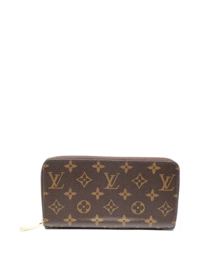 Pre-owned Louis Vuitton 2021-2025 Monogram-pattern Wallet In Brown