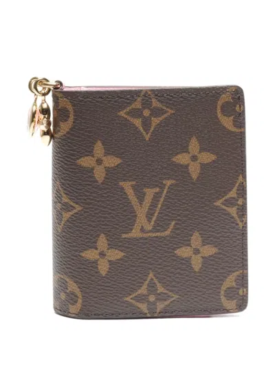 Pre-owned Louis Vuitton 2021-2025 Monogram-patterned Wallet In Brown