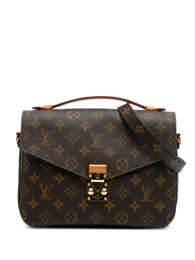 Pre-owned Louis Vuitton 2021-2025 Monogram Pochette Metis Satchel