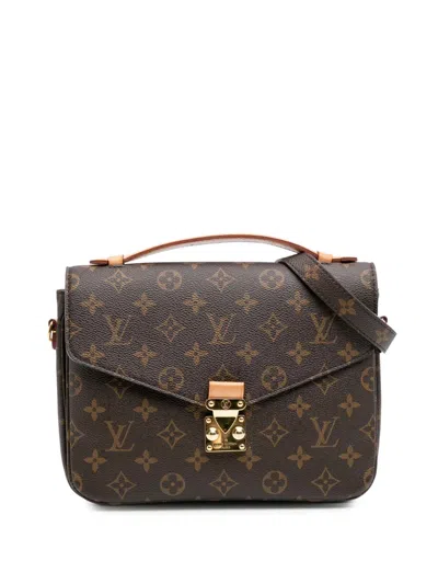 Pre-owned Louis Vuitton 2021-2025 Monogram Pochette Metis Satchel