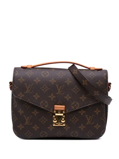 Pre-owned Louis Vuitton 2021-2025 Monogram Pochette Metis Satchel