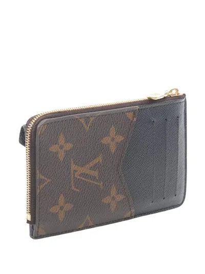 Pre-owned Louis Vuitton 2021-2025 Monogram Recto Verso Card Holder In Brown