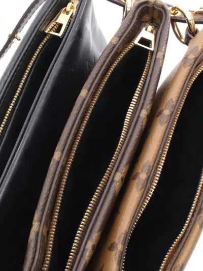 Pre-owned Louis Vuitton 2021-2025 Monogram Reverse Lv3 Pouch Crossbody Bag In Brown