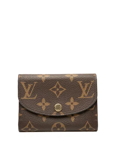 Pre-owned Louis Vuitton 2021-2025 Monogram Rosalie Purse Coin Pouch In Brown