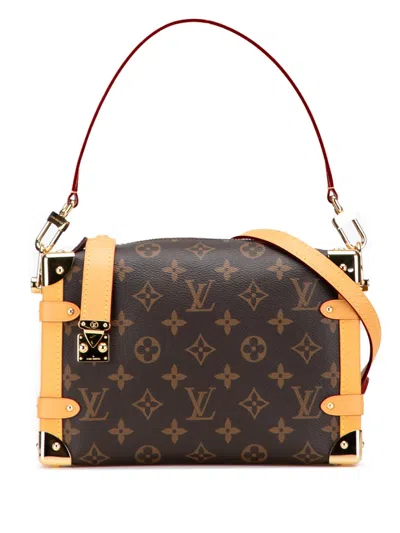 Pre-owned Louis Vuitton 2021-2025 Monogram Side Trunk Mm Satchel In Brown