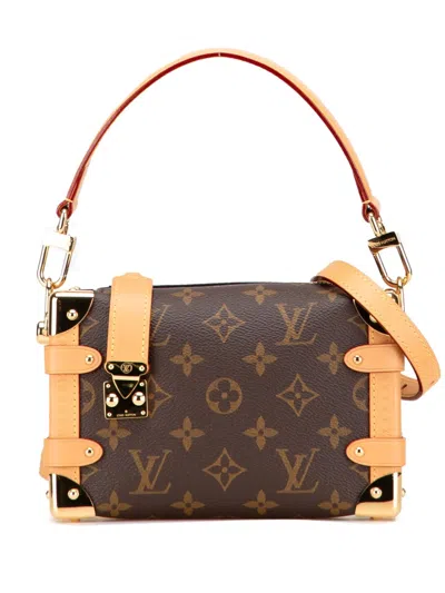 Pre-owned Louis Vuitton 2021-2025 Monogram Side Trunk Pm Satchel In Brown