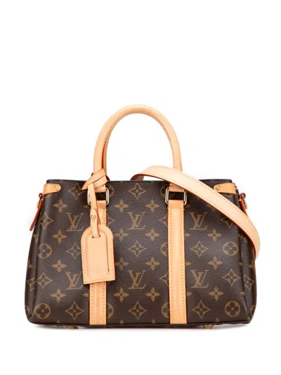 Pre-owned Louis Vuitton 2021-2025 Monogram Soufflot Bb Satchel In Brown