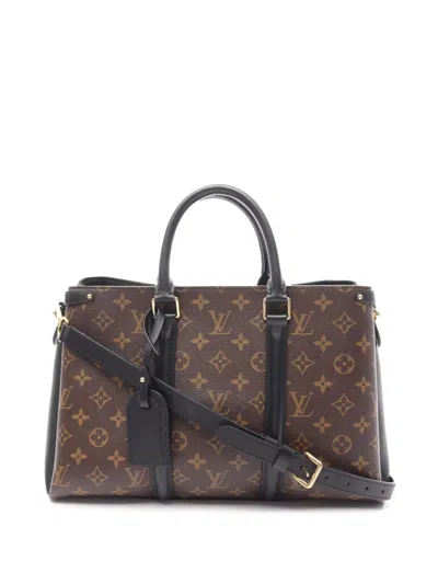 Pre-owned Louis Vuitton 2021-2025 Monogram Soufflot Mm Satchel In Brown