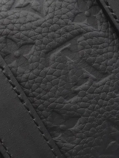 Pre-owned Louis Vuitton 2021-2025 Monogram Taurillon Keepall Bandouliere 25 Satchel In Black