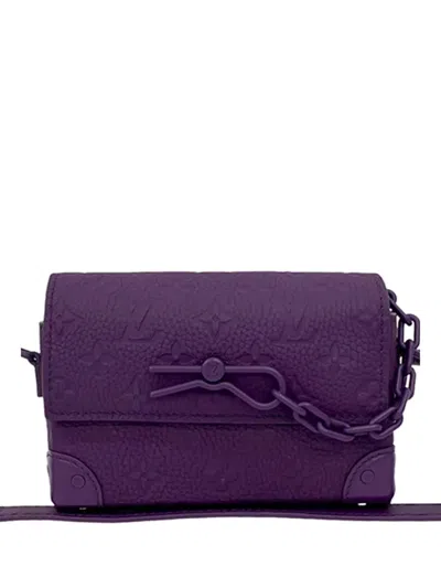 Pre-owned Louis Vuitton 2021-2025 Monogram Taurillon Steamer Wearable Wallet Crossbody Bag In Purple