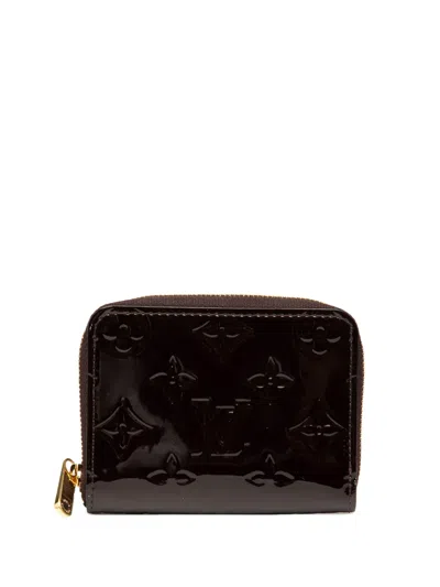 Pre-owned Louis Vuitton 2021-2025 Monogram Vernis Zippy Purse Coin Pouch In Purple