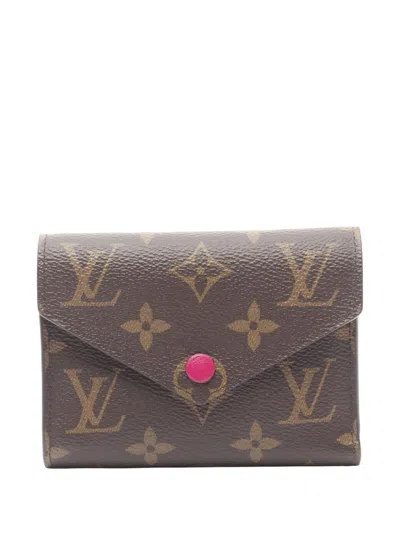 Pre-owned Louis Vuitton 2021-2025 Monogram Victorine Wallet Small Wallets In Brown