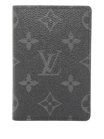 Pre-owned Louis Vuitton 2021-2025 Monogram Wallet In Black