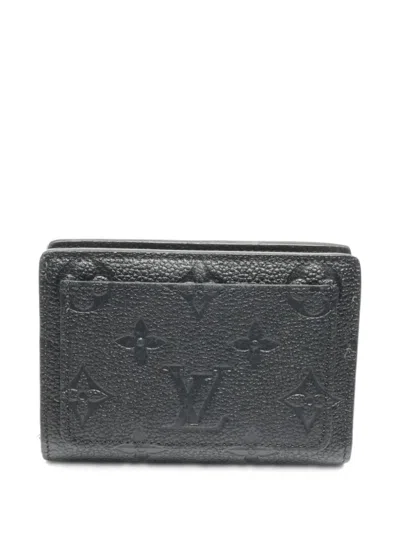 Pre-owned Louis Vuitton 2021-2025 Monogram Zipped Wallet In Black