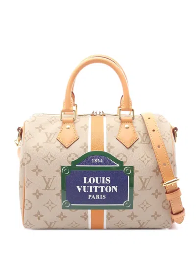 Pre-owned Louis Vuitton 2021-2025 Monopaname Speedy Bandouliere 25 Satchel In Brown