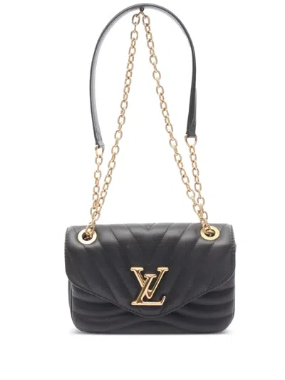Pre-owned Louis Vuitton 2021-2025 New Wave Chain Bag Pm Crossbody Bag In Black
