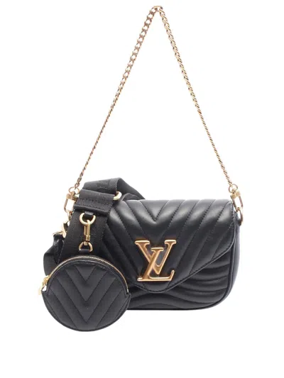 Pre-owned Louis Vuitton 2021-2025 New Wave Multi Pochette Satchel In Black