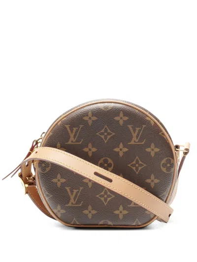 Pre-owned Louis Vuitton 2021-2025 Pm Boite Chapeau Souple Monogram Round Shoulder Bag In Brown