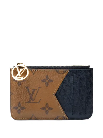 Pre-owned Louis Vuitton 2021-2025 Romy Monogram Zipped Cardholder In Brown