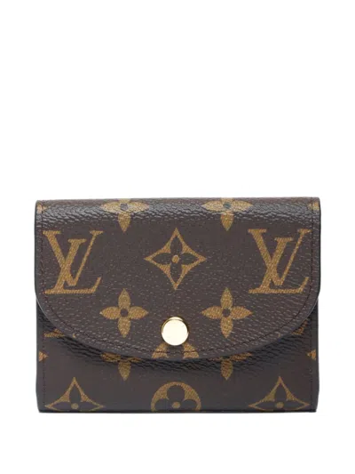 Pre-owned Louis Vuitton 2021-2025 Rosalie Monogram Wallet In Brown