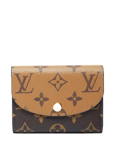 Pre-owned Louis Vuitton 2021-2025 Rosalie Monogram Wallet In Brown