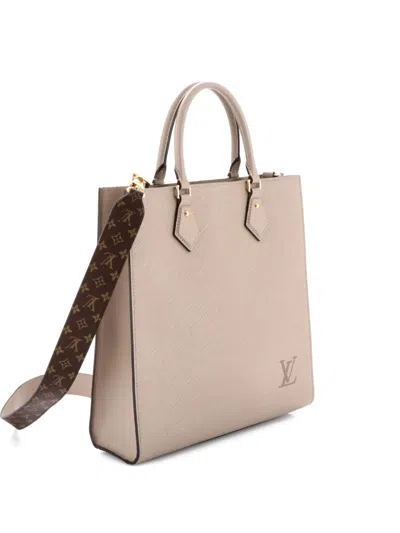 Pre-owned Louis Vuitton 2021-2025 Sac Plat Nm Bag Epi Leather Pm Tote Bag In Neutral