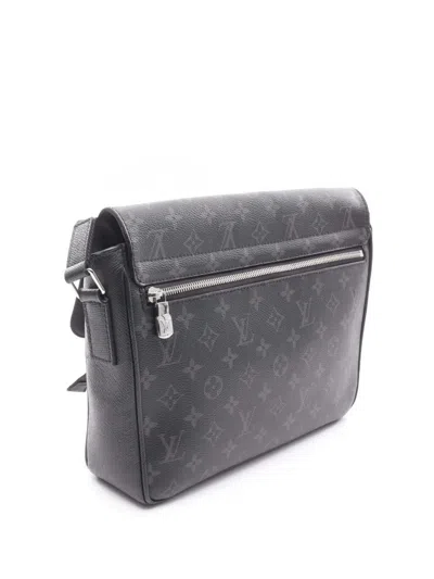 Pre-owned Louis Vuitton 2021-2025 Taigarama Messengerama Crossbody Bag In Black