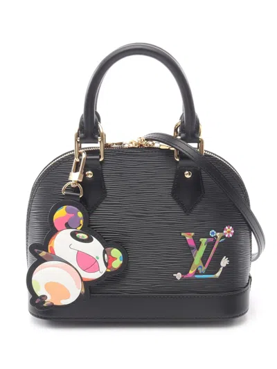 Pre-owned Louis Vuitton 2021-2025 Takashi Murakami Epi Alma Bb Satchel In Black