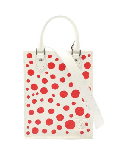 Pre-owned Louis Vuitton 2021-2025 Yayoi Kusama Epi Infinity Dots Petit Sac Plat Satchel In Red