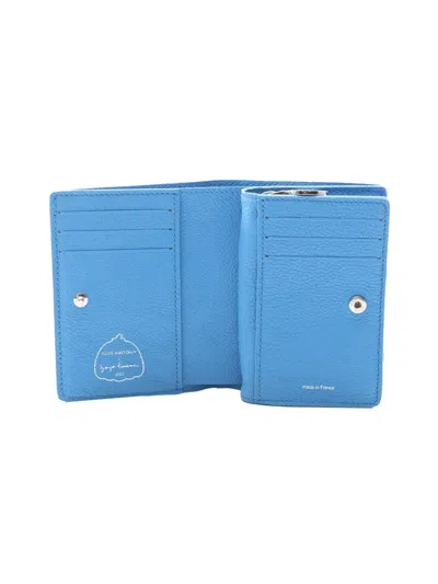 Pre-owned Louis Vuitton 2021-2025 Yayoi Kusama Monogram Empreinte Portefeuille Claire Wallet Small Wallets In Blue