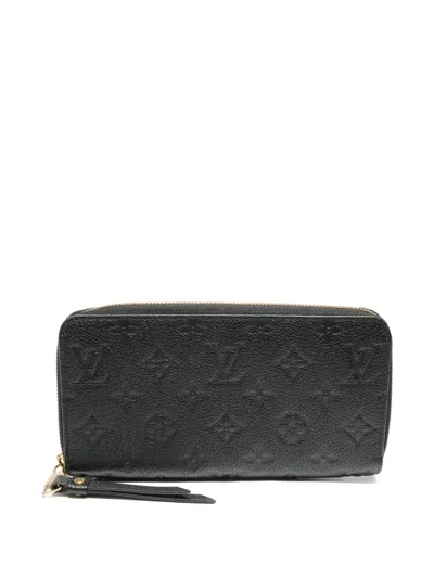 Pre-owned Louis Vuitton 2021-2025 Zippy Monogram Empreinte Wallet In Black