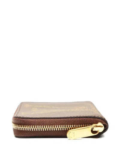 Pre-owned Louis Vuitton 2021-2025s Zippy Monogram Coin Wallet In Brown