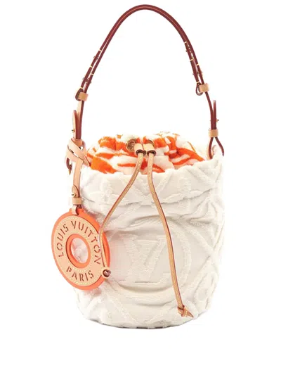 Pre-owned Louis Vuitton 2021-2026 By The Pool Bucket Bag In White