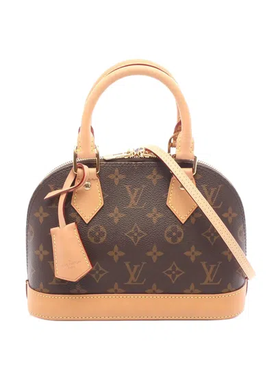 Pre-owned Louis Vuitton 2021-2026 Monogram Alma Bb Satchel In Brown