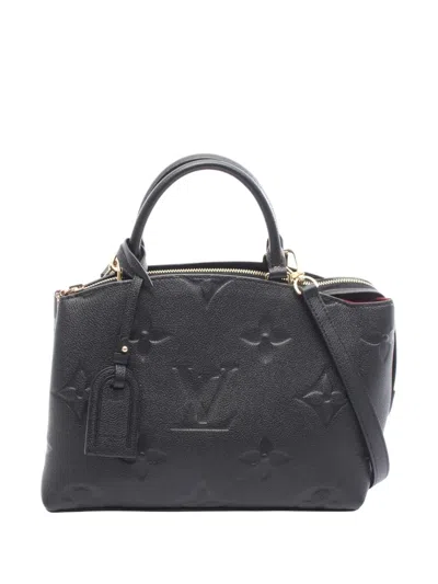 Pre-owned Louis Vuitton 2021-2026 Monogram Empreinte Giant Palais Satchel In Black