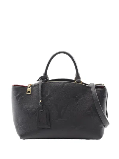 Pre-owned Louis Vuitton 2021-2026 Monogram Empreinte Petit Palais Satchel In Black