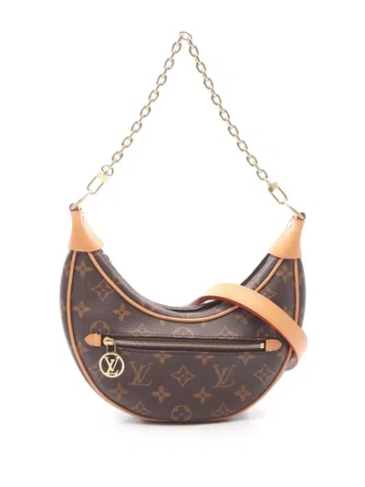 Pre-owned Louis Vuitton 2021-2026 Monogram Loop Satchel In Brown