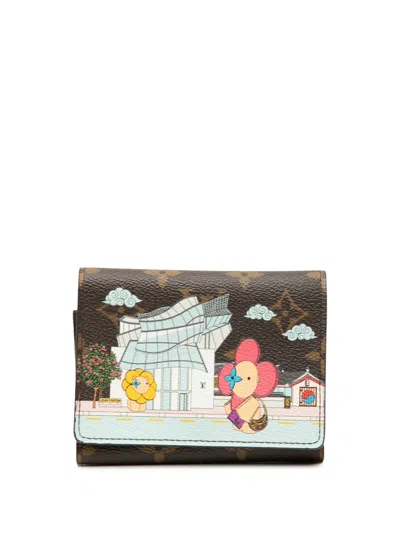 Pre-owned Louis Vuitton 2021-2026 Monogram Vivienne In Seoul Portefeuille Victorine Wallet Small Wallets In Brown