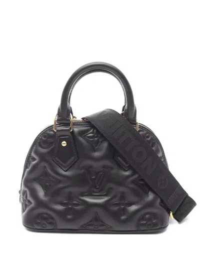 Pre-owned Louis Vuitton 2021 Alma Bb Monogram-pattern Tote Bag In Black