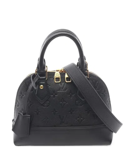 Pre-owned Louis Vuitton 2021 Bb Neo Alma Monogram Empreinte Tote Bag In Black