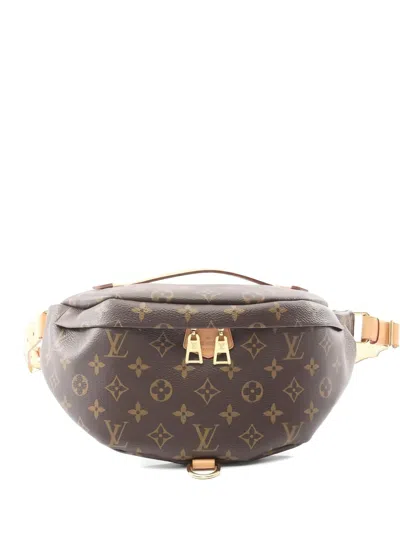 Pre-owned Louis Vuitton 2021 Bumbag Monogram Leather-strap Belt Bag In Brown