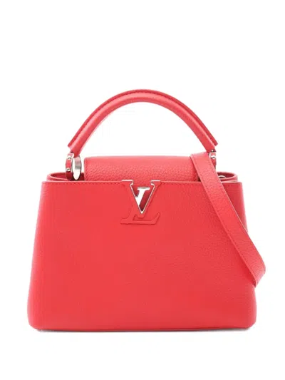 Pre-owned Louis Vuitton 2021 Capucines Bb Ruby Tote Bag