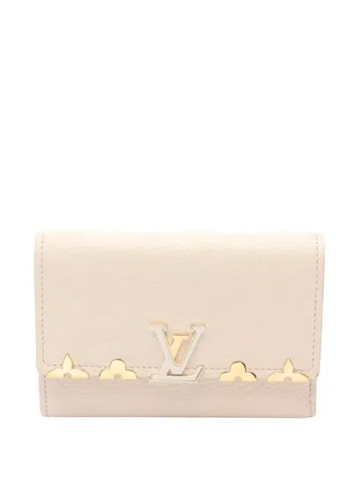 Pre-owned Louis Vuitton 2021 Capucines Trifold Wallet In Neutral