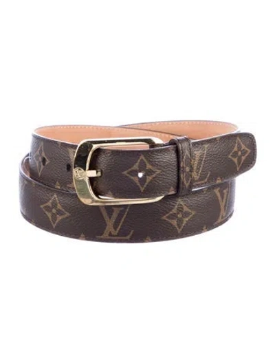 Pre-owned Louis Vuitton 2021 Ceinture Ellipse Belt In Brown